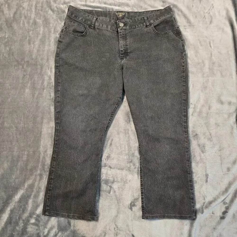 Bootcut Jeans 20W Gray Wash Riders By Lee Plus Size